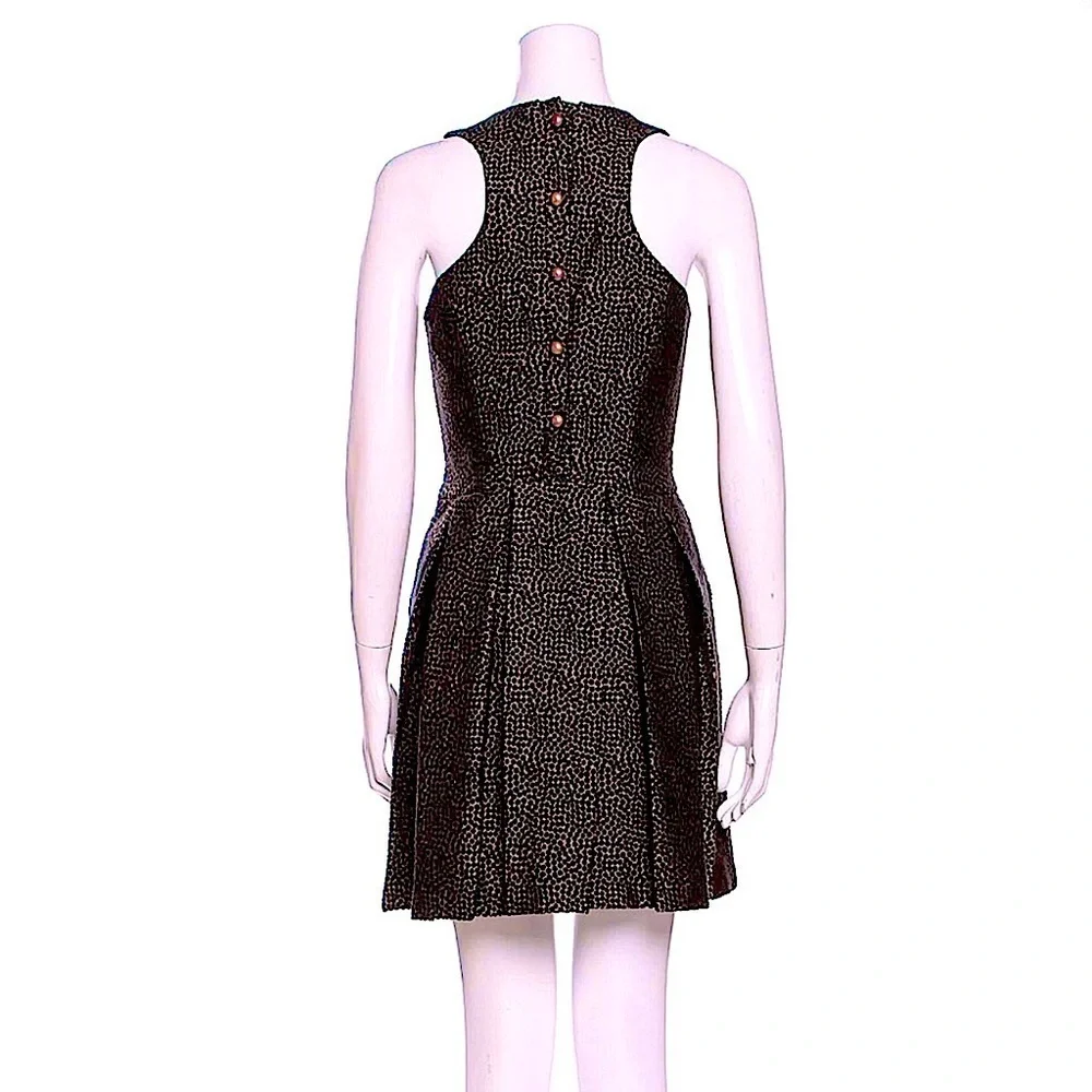 NWT Hunter Dixon Brown Metallic Fit and Flare Dress Size 8